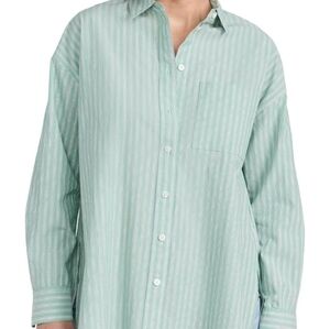 Green Striped Madewell Shirt XXL